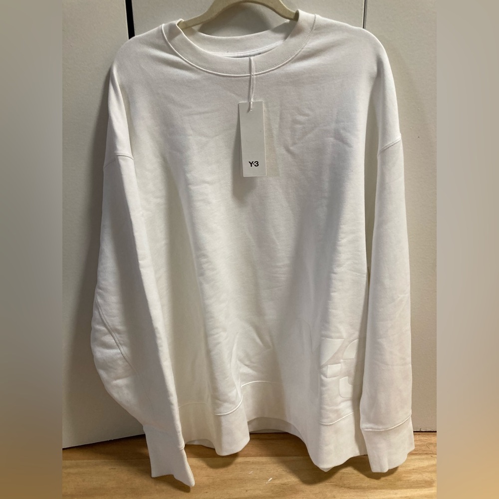 Y-3 White Crew Sweatshirt